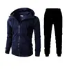 Nuevo conjunto cárdigan con capucha de forro polar jacquard deportivo para hombre