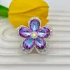 Aleación de Industria Pesada Hueca Diamante Flores de Cinco Pétalos Agujero Recto Cuentas Cadena de Teléfono Móvil DIY Colgante Llavero Accesorios de Bolígrafo con Cuentas
