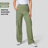 Jeans Cargo Sueltos de Cintura Alta para Mujer, Estilo Nuevo Europeo y Americano, Adelgazantes, Levanta Glúteos, Transpirables, Adecuados para Uso al Aire Libre, Pantalones Casuales de Tallas Grandes