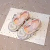 Zapatos Infantiles para Niñas Talla Mediana-Grande Zapatos de Princesa Verano 2025 Nuevos Elegantes Zapatos de Cuero con Suela Suave Zapatos de Princesa para Niñas Pequeñas