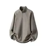 Sudadera con capucha casual de moda para hombre, cuello alto con cremallera, tendencia, holgada, casual, chaqueta fina casual de primavera y otoño