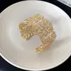 Pulsera Ancha de Patrón Hueco Transfronterizo Europea y Americana, Temperamento Personalizado, Pulsera de Estilo Fresco, Joyería de Lujo Ligero y de Gama Alta al por Mayor