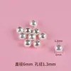 Cen Bolas de Plata S925 Bolas Sueltas Bolas de Posicionamiento Bolas Redondas Bolas Espaciadoras Pulsera de Cuentas DIY Collar Anillo Accesorios de Bolas Componentes de Plata 925