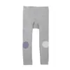 Calças Leggings Infantis de Primavera e Outono Versáteis Tamanho Grande PP Calças Nove Pontos para Meninos e Meninas Estilo Coreano Calças com Patch de Alta Elasticidade