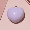 Pingente grande em resina brilhante em formato de coração de macaron, acessório para celular, grampo de cabelo e outros acessórios de cabelo.