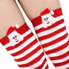 Vendas Domésticas Transfronteiriças Meias Listradas do Papai Noel Boneca Meia Alta Acima do Joelho Estilo Japonês Fofas Cosplay Meias de Feriado