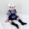 Mono de Verano para Bebé Súper Lindo a la Moda para Niños y Niñas Ropa Exterior para Bebé Moda Tirante Falso Manga Corta Traje de Escalada de una Pieza
