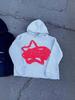 Moletom com Capuz Solto Estilo Harajuku Personalizado Impresso Hip-hop All-match Streetwear Manga Longa Pulôver