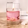 Cera de Gelatina Cristal de Océano Aromaterapia Souvenir Vela de Cumpleaños Decoración Sin Humo Forma Transparente Vela de Gelatina Hecha a Mano