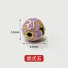 Cuentas Redondas de Cobre Puro Multicolor, Artesanía Tradicional en Oro, Esmalte Tradicional Cloisonné, Cuentas Espaciadoras de Goteo de Aceite, Accesorios para Joyería con Cuentas al por Mayor
