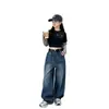 Jeans de Otoño para Niñas 2026 Nuevos Casuales Estilo Coreano para Niñas Tallas Mediana y Grande Bolsillo Trasero con Solapa Jeans de Pierna Curva de Moda