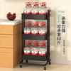 Estante de Almacenamiento Móvil para Productos de Bebé y Snacks al por Mayor para Sala de Estar, Estante de Almacenamiento de Piso para Cocina, Carrito de Almacenamiento Pequeño