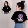 Camiseta Blanca de Algodón de Manga Corta para Niños Estilo Nuevo 2026 para Niños Medianos y Grandes Niñas Verano Manga Media Ropa Infantil Top Camiseta