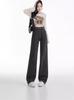 Jeans Vintage Wide-leg Primavera e Verão 2024 Nova Chegada Wide-leg Jeans Mulheres de cintura alta Straight-leg Dumped Jeans