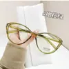 Gafas Triangulares Cat-Eye de Prescripción para Mujer con Montura Negra, Gafas Retro Modernas Anti-Luz Azul Sin Graduación, Monturas Trendy Estilo Cat-Eye