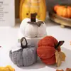 Decoraciones de Calabaza Nuevas de Acción de Gracias Transfronterizas Colgantes de Calabaza Tejidos para Festival de la Cosecha Adornos Pequeños de Calabaza para Escritorio de Otoño