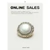 Ayuko Elegante Círculo Social Diamante Botón de Perla Pequeño Prendas de Abrigo Fragantes Botón Decorativo Prendas de Abrigo de Lana de Gama Alta Botones Cosidos a Mano