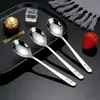 Cuchara Nido de Pájaro de Acero Inoxidable 430, Mismo Modelo que el Regalo de Gong Xiao Y, Cuchara con Mango Grabado con Láser, Utensilios para Postre y Alimentos Nutritivos