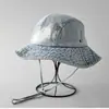 Sombrero de Pescador de Mezclilla de Color Sólido a Prueba de Viento para Mujer, Sombrero de Sol Versátil Casual Simple para Senderismo