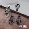 Joyería de Aleación Nueva para el Día de Todos los Santos Accesorios Europeos y Americanos Transfronterizos Retro Oscuro Gótico Alas de Demonio Calavera para Manicura