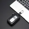 Nuevo estuche para llaves de pareja de cuero genuino gran capacidad Ventana de espejo para control remoto de coche de mujer estuche con cremallera para llaves retro exquisito