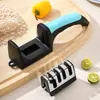 Afilador de cuchillos casero herramienta de afilado de tres etapas multifuncional cuatro etapas puesto artefacto de afilado piedra de afilar rápida venta al por mayor
