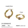 Taina Transfronterizo temu Pendientes de Aro de Moda Ligeros de Lujo de Venta Caliente Europeos y Americanos No se Desvanecen Hebilla de Oreja para Mujer Tachuelas Accesorios para Pendientes Venta al por Mayor