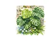 Xinuo PH_QTB704 Hoja de Tortuga Tropical Planta Verde Pegatina de Pared Papel Floral Autoadhesivo para Decoración de Pared de Sala de Estar y Dormitorio