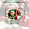 Parede Falsa Quebrada Elfo de Natal Assento de Vaso Sanitário Adesivo Autoadesivo Banheiro Assento de Vaso Sanitário Atmosfera Festiva Adesivo Decorativo