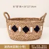 Cesta de Armazenamento de Palha Nórdica Personalizada, Capa Decorativa Criativa de Vime para Vasos de Flores para Sala de Estar, Cesta de Armazenamento Organizadora de Roupas Sujas para Alojamento
