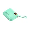 Batería externa de carga rápida 66W transfronteriza, gran capacidad de 10000 mAh, mini batería externa portátil con cable incorporado, adecuada para impresión de regalos