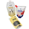 Fabricante Atacadista de Shampoo e Condicionador Bolsa com Bico Auto-Suportante Portátil para Viagem Bolsa em Folha de Alumínio com Formato Especial para Necessidades Diárias
