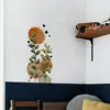 Brup Pegatinas de Pared de Planta Acuarela Estilo Wabi-Sabi Estilo Geométrico Minimalista Pegatinas Decorativas para Embellecimiento de Paredes del Hogar Hs5420E