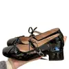 Bailarinas Retro de Hada 2026 Primavera/Otoño Nuevo Estilo Lazo Francés Boca Baja Mary Janes Plateados