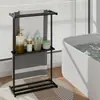 Toallero de Pie para Baño, Estante Multifuncional para Almacenamiento de Toallas, Barra Integrada para Colgar Toallas para el Hogar, Estante de Almacenamiento de Doble Capa