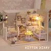 Casa Sabia casa de campo hecha a mano para niños rompecabezas 3D modelo juguete para niña venta al por mayor diario de gatito regalo