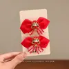 Laço Vermelho Xadrez Feminino para Cabelo Faixa de Cabelo Estilo Universitário Presilha de Cabelo Presilha Jacaré Novo Acessório de Cabelo 2026