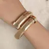 Design Europeu e Americano Fio Dourado Espiral Multicamadas Pulseira Colar Luxo Acessível Metal High-End Estilo Ins Bijuteria da Moda para Mulheres