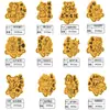 Pegatina Pura de Oro 999 para Teléfono Móvil 2mg Lindo Dibujo Animado Oro 12 Signos del Zodíaco Pegatina para Teléfono Móvil Año del Caballo Regalo Regalo