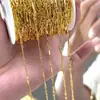 DIY Rompecabezas de Frijol Cadena Colgante de Borla para Campanilla de Viento Cadena Plana Resistente al Color Cadena Lisa Versátil Accesorios de Joyería para Pulsera Collar Materiales
