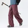 Pantalones de Paracaidista Casuales Sueltos de Doble Pinza para Mujer, Pantalones Deportivos de Verano Finos de Secado Rápido, Pantalones Anchos para Fitness