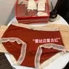 Año de nacimiento ropa interior roja en caja festiva de boda calzoncillos de alta gama 7A antibacteriana entrepierna inferior tejido modal agradable a la piel