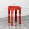 Banqueta plástica espessa para uso doméstico, empilhável, adequada para mesas de jantar, confortável para sentar por longos períodos, banqueta de moinho de vento, banqueta redonda plástica