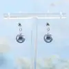 Pendientes de Resina Aurora Perla Japoneses Coreanos Simples Diseño de Nicho Sensación de Alta Gama Pendientes de Perla Cuidado del Agujero de la Oreja Pendientes Versátiles