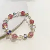 Nuevo Pulsera de Cuentas Popcorn de Cristal Estilo Coreano Fresco para Mujer Mejor Amiga Pulsera de Cristal Rosa Fresco Tienda de Oro Regalo Pulsera Antigua