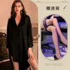 Lingerie Sexy Estilo Namorado Sedutora Camisa Sexy Tamanho Grande Roupão Uniforme Cardigã Tentação Roupa de Dormir Seduzindo Sem Fundo