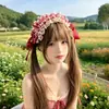 2026 Nova Faixa de Cabelo com Laço de Renda Lolita Presilha de Cabelo Feminina Grampo de Cabelo Lolita Menina Doce Acessório de Cabelo Fofo