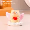 Gato Siamês Desenho Animado Fofo Ornamento de Cura para Mesa de Escritório Mini Figura Fofa Criativa Presente de Feriado