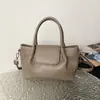 Bolsa de Ombro Transfronteiriça 2026 Nova Europeia e Americana Retro Casual de Grande Capacidade Bolsa de Mão Simples Elegante Estilosa com Padrão Lichia