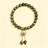 Pulseras de Sándalo Verde Natural para Mujer, Cuentas de Oración de Sándalo, Estilo Chino Nuevas Cuentas de la Fortuna Estilo Chino, Mayoreo